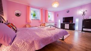 Posteľ alebo postele v izbe v ubytovaní Apartamenty Niebo