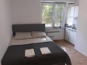 Posteľ alebo postele v izbe v ubytovaní APARTAMENTY CENTRUM PIŁSUDSKIEGO