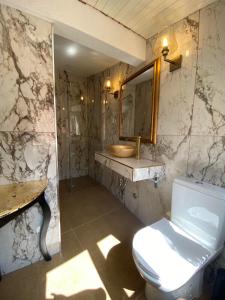 a bathroom with a toilet and a sink at Bed&Breakfast Andio in Dubrovnik