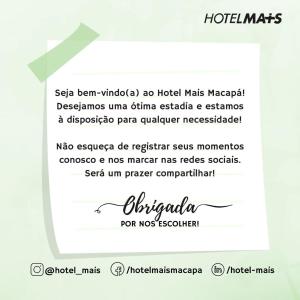 a sign with a picture of a person on it at Hotel Mais in Macapá