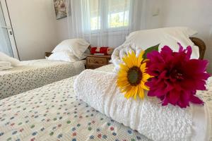 Posteľ alebo postele v izbe v ubytovaní Villa Vicky Corfu