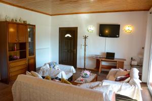 Televízia a/alebo spoločenská miestnosť v ubytovaní Villa Vicky Corfu