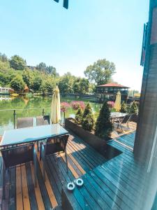 A garden outside Waterside Houses