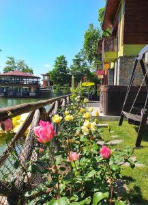 A garden outside Waterside Houses