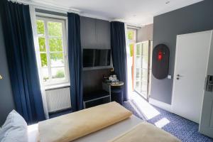 TV a/nebo společenská místnost v ubytování Hotel Am Schloss Biebrich