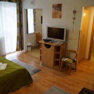 Televízia a/alebo spoločenská miestnosť v ubytovaní Tip Top Wellness Apartman Zalakaros