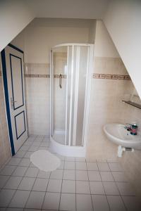 Koupelna v ubytování Penzion Pastviny