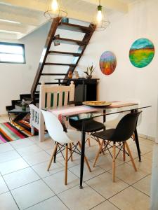 Χώρος καθιστικού στο Casita de madera