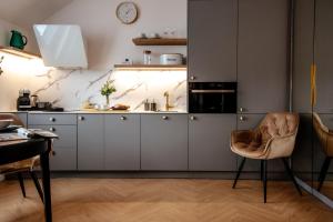 Kuchnia lub aneks kuchenny w obiekcie Apartamenty Stare Miasto Zamość, Prywatny Parking, Winda