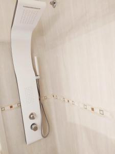 a shower in a bathroom with a shower head at Apartamento Carvajal Beach in Fuengirola