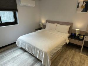 Letto o letti in una camera di 微光宿 LIGHt