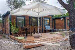 Patio nebo venkovní prostory v ubytování Mobile Homes Vrata Krke