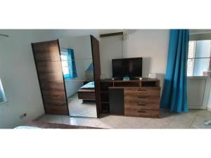 TV a/nebo společenská místnost v ubytování Blue Sea Vir Apartments