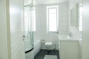Koupelna v ubytování Schöne Ferienwohnung in Oberkotzau am Fichtelgebirge