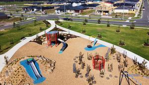 an aerial view of a playground in a park at Botanical Guest House in Mickleham