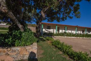 a building with a tree in front of it at Pouso da Soraya in Rio de Contas