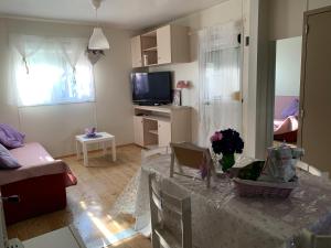 TV a/nebo společenská místnost v ubytování Appartamento Cottage Lilla a 150 mt dal mare
