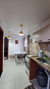 Kuchyň nebo kuchyňský kout v ubytování Pousada Sombrero