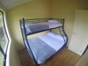 Katil dua tingkat atau katil-katil dua tingkat dalam bilik di Matauri Bay Holiday Park