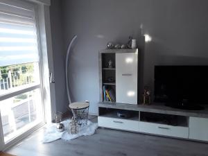 TV a/nebo společenská místnost v ubytování Fewo schöne Aussicht