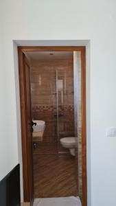 Koupelna v ubytování Hotel Geppy