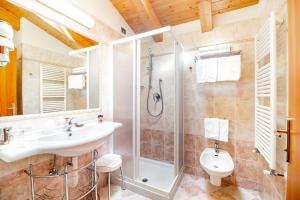 Koupelna v ubytování Hotel Salvan