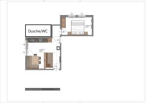 Půdorys ubytování Bauernhof - Appartement beim Zefferer