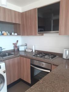 Kuchyň nebo kuchyňský kout v ubytování Playa Amarilla