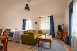 Μια τηλεόραση ή/και κέντρο ψυχαγωγίας στο Gästehaus Harzluft / Gruppenferienhaus