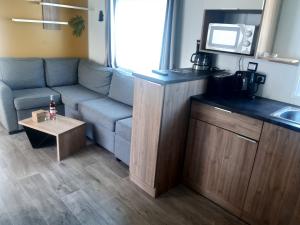 Kuchyň nebo kuchyňský kout v ubytování Camping des Dunes de Contis mobilhome 3ch,