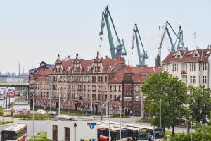Výhľad na mesto Gdansk alebo výhľad na mesto priamo z apartmánu