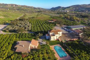 an aerial view of a estate with a swimming pool at Barone GR Macrì Agriturismo Modi in Gerace