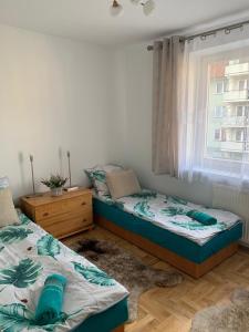 Katil atau katil-katil dalam bilik di Apartament Czarny Potok