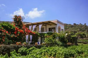 a house with flowers in front of it at La Terrazza sul Mare di Teodora in Pantelleria