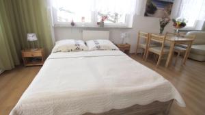 Postel nebo postele na pokoji v ubytování Dom Wczasowy Klif & Spa