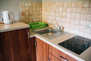 A kitchen or kitchenette at Apartamenty Madzia