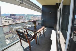 Balkón nebo terasa v ubytování La Bohème Hotel
