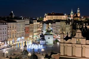 Výhľad na mesto Krakov alebo výhľad na mesto priamo z apartmánu