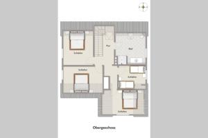 a floor plan of a house at Ferienhaus Blue Pearl in Scharbeutz +41 photos
