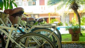 a group of bikes parked next to each other at Casa Losodeli & Coworking- Adults Only in Puerto Escondido