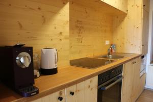 Virtuve vai virtuves zona naktsmītnē Bio Bauernhof - Mini Shetland Ponyhof "Almbauer"