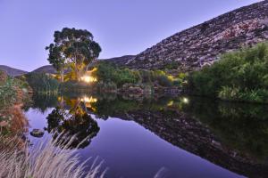 a view of a lake at night at Sanbona Wildlife Reserve in Barrydale