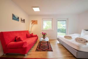 Posteľ alebo postele v izbe v ubytovaní Mandelbaum Ferienwohnung