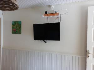 TV a/nebo společenská místnost v ubytování Petit appartement cosy près des plages