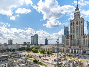 Výhľad na mesto Varšava alebo výhľad na mesto priamo z apartmánu