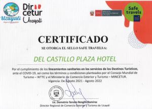 Auditorio & Centro de Capacitaciones Central Park Pucallpa في بوكالبا: رسالة رفض تذكرة كاليكو بيتزا