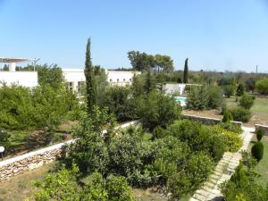 an overhead view of a garden with trees and bushes at Masseria Agriturismo Faresalento in Gallipoli