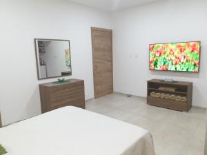 A television and/or entertainment centre at Modern Apartment in Central Bugibba