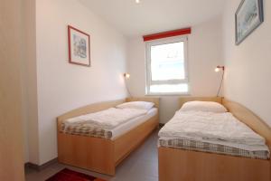 Postel nebo postele na pokoji v ubytování Residenz am Strand Wohnung 4-59