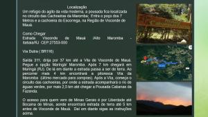a screenshot of a flyer for a hike in the mountains at Gran Camping Cabanas da Fazenda in Visconde De Maua